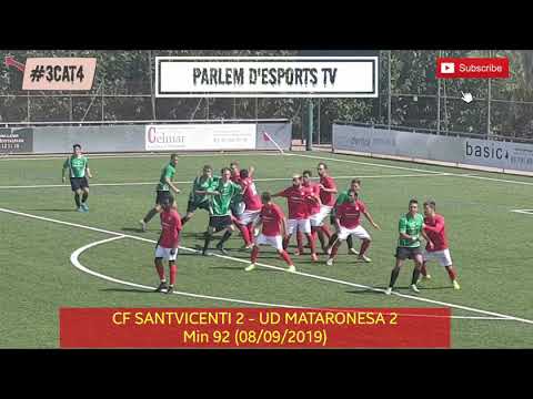 CF Santvicenti 2 - UD Mataronesa 2 (min 92) temporada 2019-2020