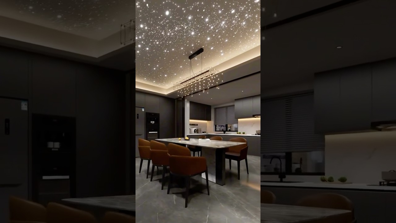 Stretch ceiling design | starry ceiling | luxury living room design #stretchceiling #homedecor