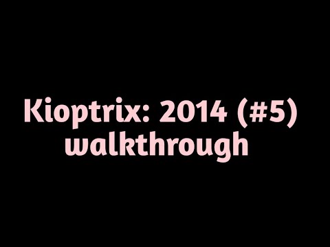 Kioptrix: 2014 (#5) walkthrough and virtualbox setup