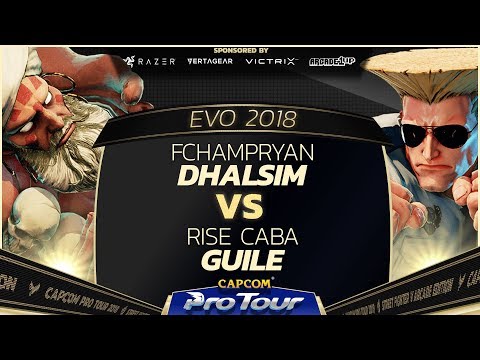 Fchampryan (Dhalsim) vs RISE Caba (Guile) - EVO 2018 - Semi Finals - SFV - CPT 2018