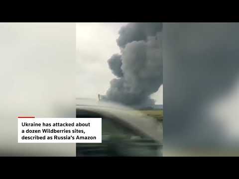 Video Thumbnail: Russian Wildberries warehouse explodes after Ukrainian drone strikes