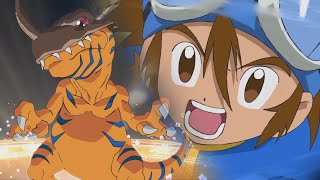 Digimon Adventure 2020 | Agumon Digivolves to Greymon | English Dub Style