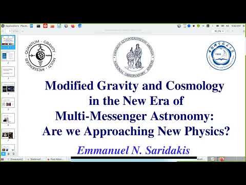Dr. E. Saridakis - Cosmology and Gravity in the New Era of Multi-Messenger Astronomy (abridged)
