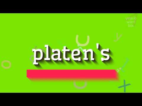 PLATEN'S - HOW TO PRONOUNCE IT? #platen's