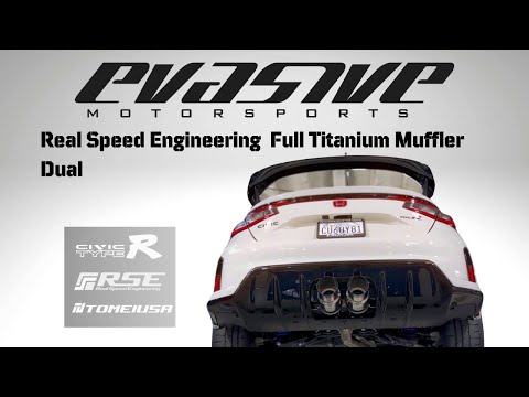 Evasive Motorsports Civic Type-R FL5 RSE/TOMEIUSA Full Titanium Muffler Dual FL5 シビック タイプR