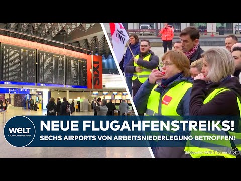 DEUTSCHLAND: Sicherheitspersonal streikt an mehreren Flughäfen! Tausende Fluggäste betroffen!