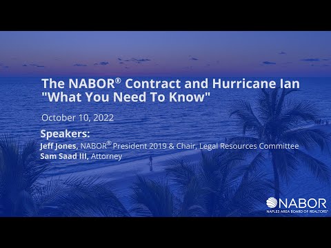 The NABOR® Contract and Hurricane Ian, "What you need to know!"