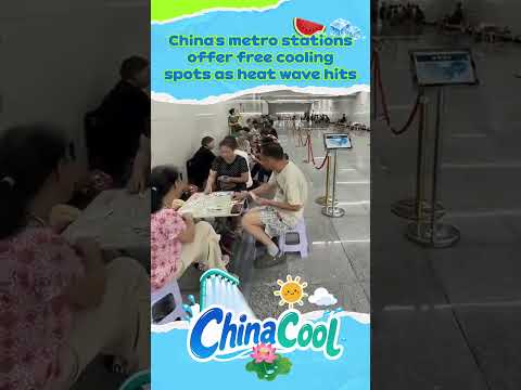 China's metro stations offer free cooling spots as heat wave hits