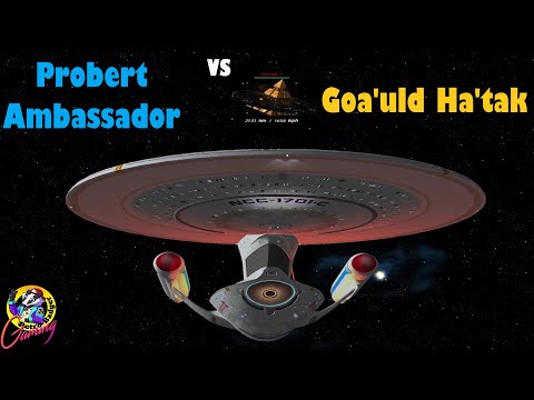 Probert Ambassador VS Goa'uld Ha'tak Mother Ship - Star Trek VS Stargate - Ship Battles