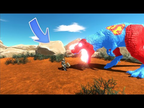 SUPERMAN T-REX VS ALL UNITS - Animal Revolt Battle Simulator