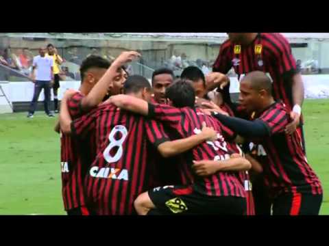 GOL DE CLEBERSON PARA O ATLETICO PR - SANTOS 0 X 1 ATLETICO PR
