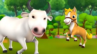 The Bull and The Horse Friendship 3D Animated Hindi Kids Moral Stories बैल और घोड़े की दोस्ती कहानी