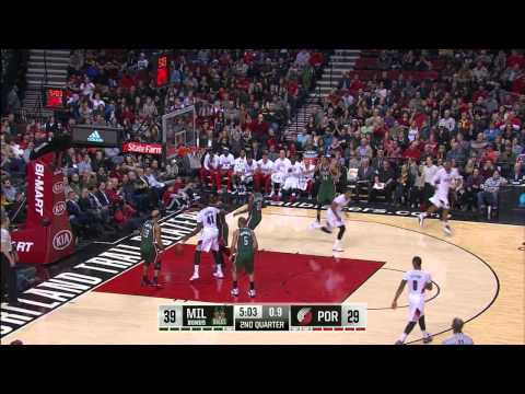 LaMarcus Aldridge Highlights Bucks vs. Blazers 12.17.2014 - 23 Points, 15 Rebounds