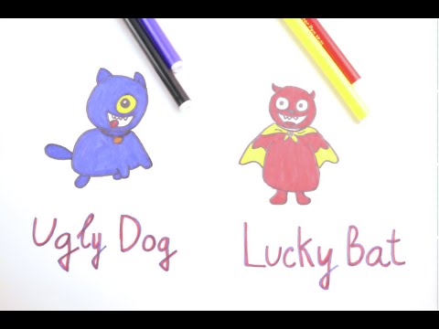 How To Draw Ugly Dog and Lucky Bat | Fun Edu Toys