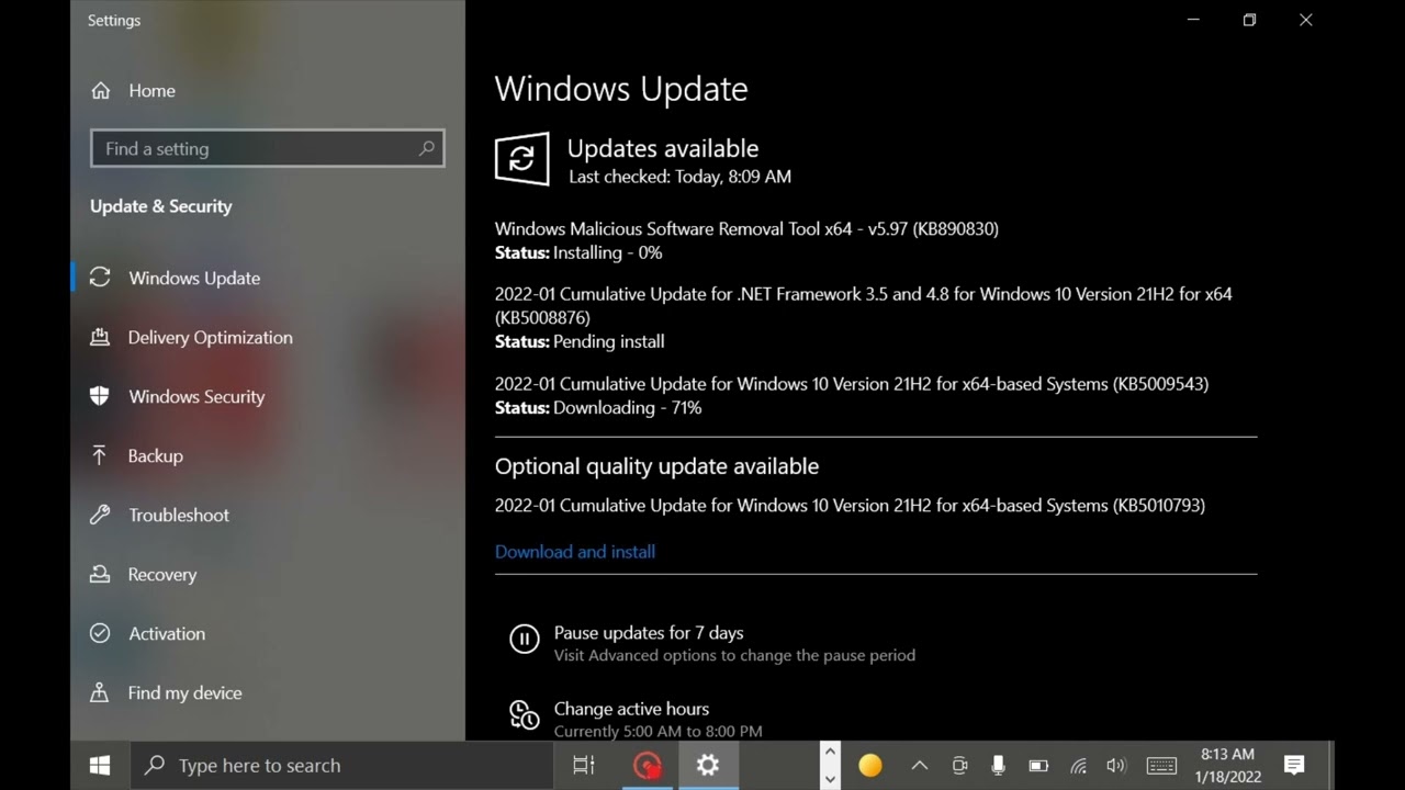 Trimble Access: Windows Updates