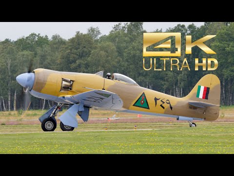 (4K) Hawker Fury FB10 Iraqi Air Force livery Baghdad Fury OO-ISS departure and arrival Kleine Brogel