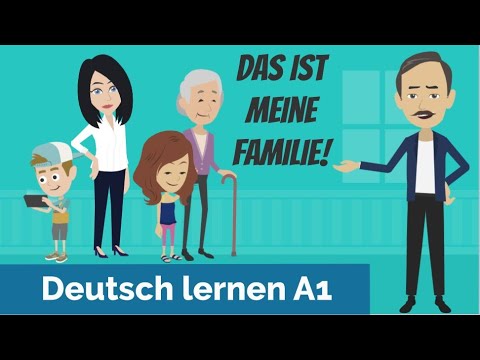 Learning German with dialogs / Lesson 11 / This is my family / Posssessive articles / Clothing