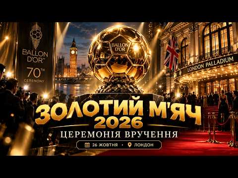 Церемонія вручення золотого м'яча 2026. Пряма трансляція. Голосова трансляція