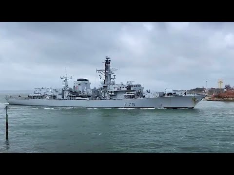 HMS Kent returns to Portsmouth