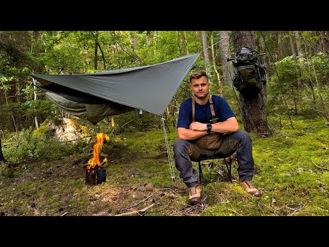 Mitten in der Nacht wird es gruselig | 24H SOLO Bushcraft Overnight