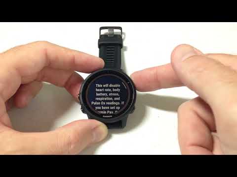 Garmin Forerunner 955: Wrist Based Heart Rate Monitoring (Turn On/Off)