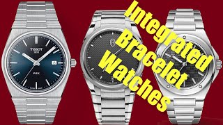 Integrated Bracelet Sports Watches in Stainless Steel