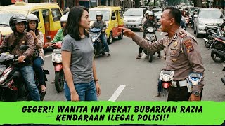 Download lagu SEMPAT DIANCAM !! WANITA INI NEKAT BUBARKAN RAZIA KENDARAAN ILEGAL POLISI mp3