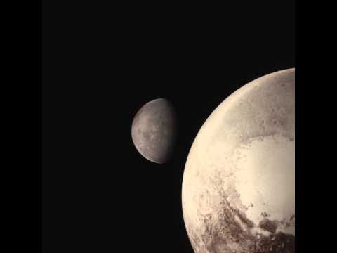 Visualization of New Horizons' Pluto flyby, with occultations of Charon