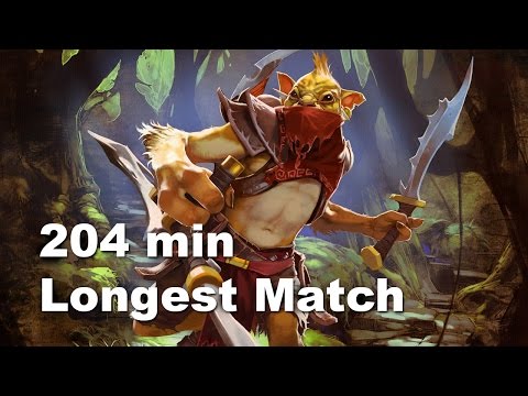 204 min longest match ever. 60000 comeback Dota 2