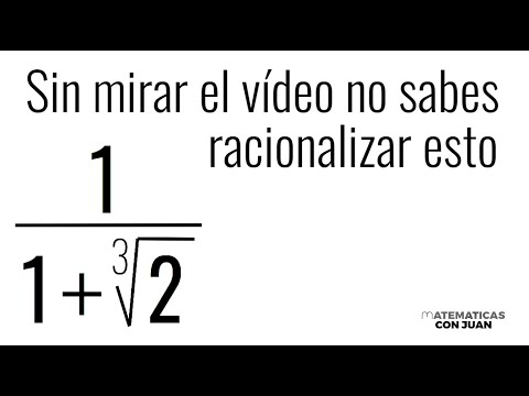 CÓMO RACIONALIZAR FRACCIONES CON RAÍCES CÚBICAS. Caso Difícil.