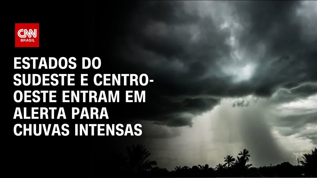 Estados do Sudeste e Centro-Oeste entram em alerta para chuvas intensas | CNN PRIME TIME