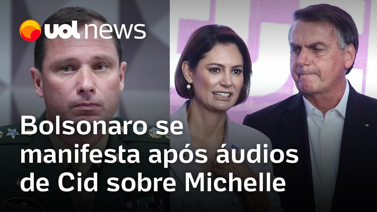 Bolsonaro reage após áudio de Mauro Cid sobre Michelle: 'Ela botava ordem na casa e não gostavam'