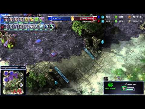 (HD860) Bunny vs TLO - TvZ - Heart of the Swarm [FR]