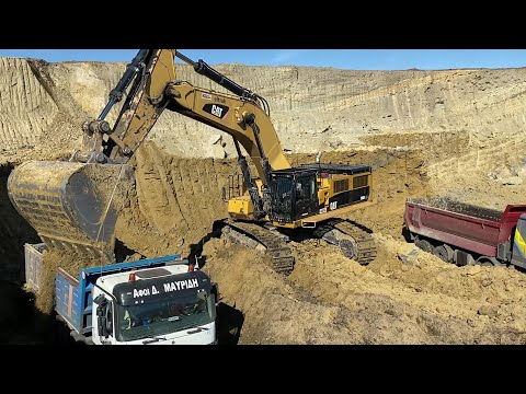 Caterpillar 390D Excavator Loading Mercedes & MAN Trucks - Interkat SA