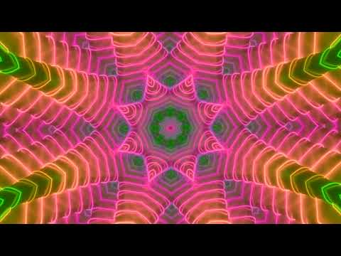 Beautiful Abstract  fractal Kaleidoscope Screensaver - Psychedelic Fractal Flame Visuals