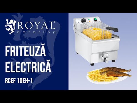 video - Friteuză Electrică - 10 litri cu robinet de scurgere