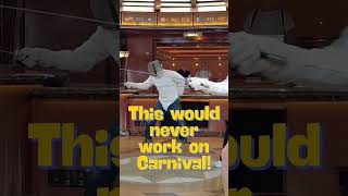 Actual free Sword fighting lessons on Your Cruise ship#cunard #queenelizabeth#swordfighting#cruise