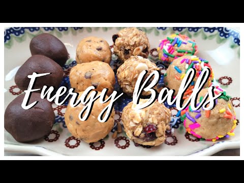 4 different Energy Ball Recipes || Protein Balls || Healthy Snacks