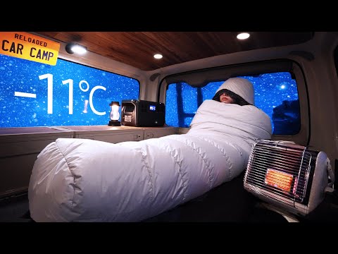 Solo Car Camping in a Snowy Mountain Hideaway | DJI Power 1000 mini