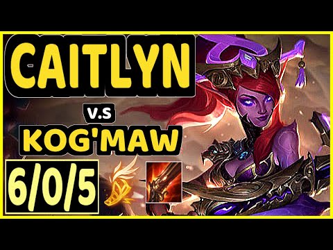 JUZINHO (CAITLYN) vs KOG'MAW - 6/0/5 KDA BOTTOM ADC GAMEPLAY - BR Ranked GRANDMASTER