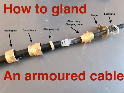 How to gland off and terminate a steel wire armoured electric cable