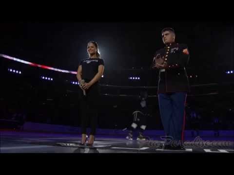 Pia Toscano Sings The National Anthem - LA Kings vs Buffalo Sabres - 10/23/14