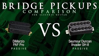 Video thumbnail for DiMarzio PAF PRO vs Seymour Duncan INVADER SH-8 - Passive Bridge Guitar Pickup Comparison Tone Demo by Mike Stamper
