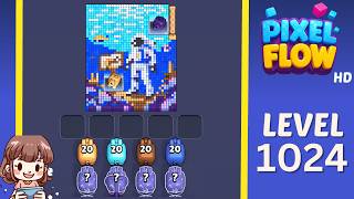 Pixel Flow Level 1024 Solution Walkthrough