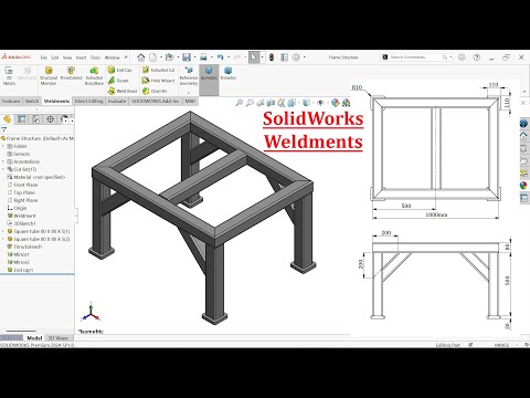 Designing Frame Structure in SolidWorks Weldments