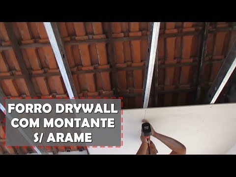 COMO FAZER FORRO DRYWALL COM MONTANTES, SEM ARAMES