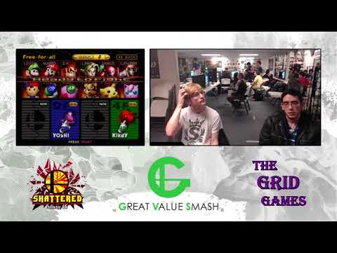 Smash 64: Fireblaster (Yoshi) V Spongy (Kirby) - Shattered 89 Tourney