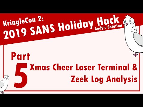 KringleCon 2019 - 5/12 - Xmas Cheer Laser Terminal & Zeek Log Analysis