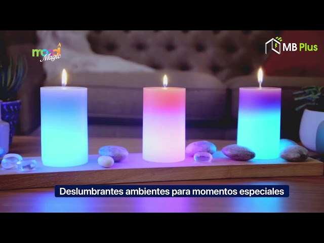 Vídeo relacionado con La Briantina Benedicto - Vela eléctrica de LED roja, duración 150 días, roja con cruz dorada y luz intermitente, 11 x 8 x 6 cm