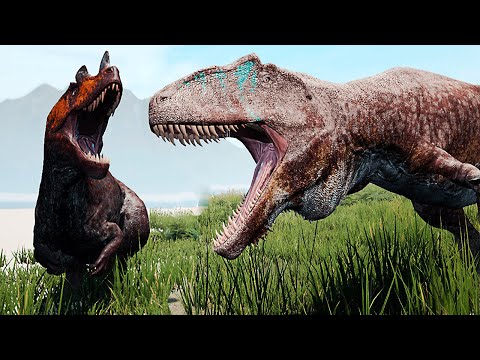 Ceratosaurus, King of the Harbor + Pack of Utahraptors! REX vs STEGO | The Isle | (PT/BR)